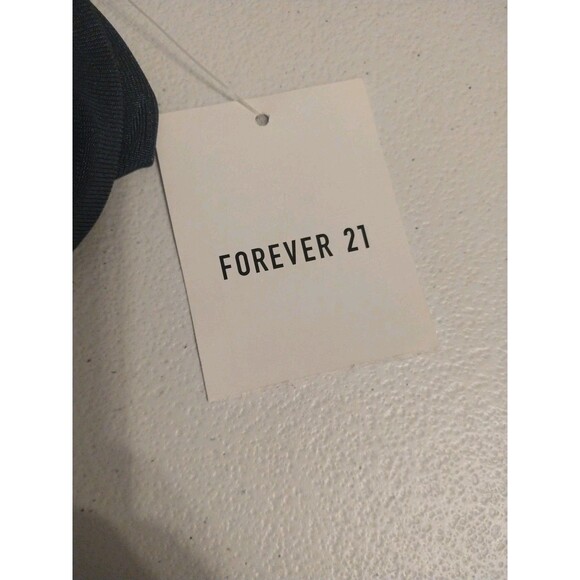 Forever 21 Bodycon Dress M Cobalt Blue High Neck Open Back Shimmer Beachy Boho - Picture 7 of 8